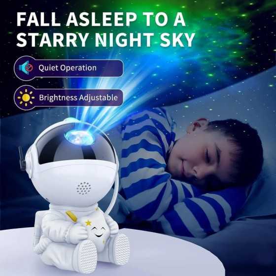 Proyector de estrellas Galaxy, luz nocturna, astronauta, proyector espacial, nebulosa estrellada, lámpara LED de techo para dorm