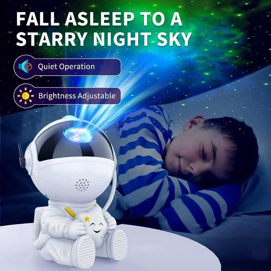 Proyector de estrellas Galaxy, luz nocturna, astronauta, proyector espacial, nebulosa estrellada, lámpara LED de techo para dorm