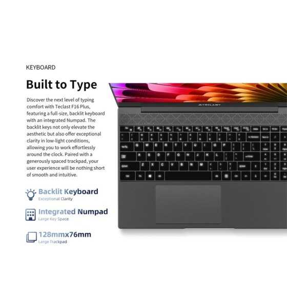 Teclast Notebook F16 Plus Laptop 15.6", Windows 11 Pro, 8GB/12GB RAM 2