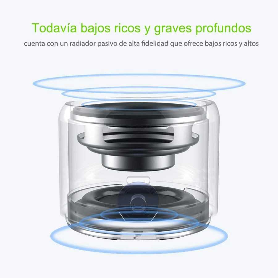 EWA-minialtavoz Bluetooth A106 Pro, radiador de graves personalizado, 