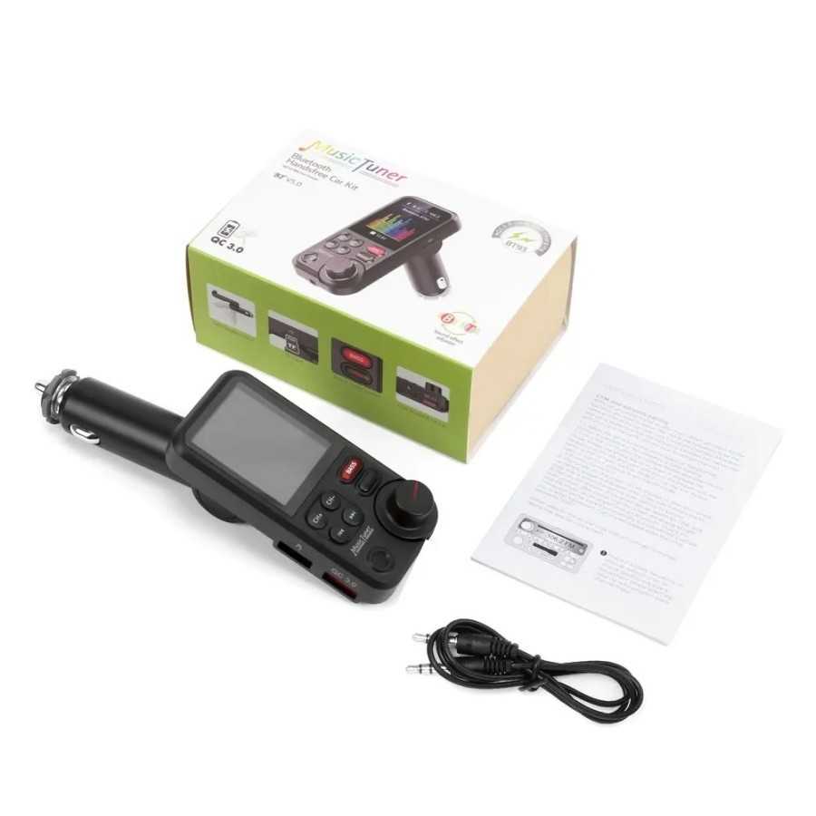 Transmisor FM inalámbrico para coche, reproductor de música con sonido