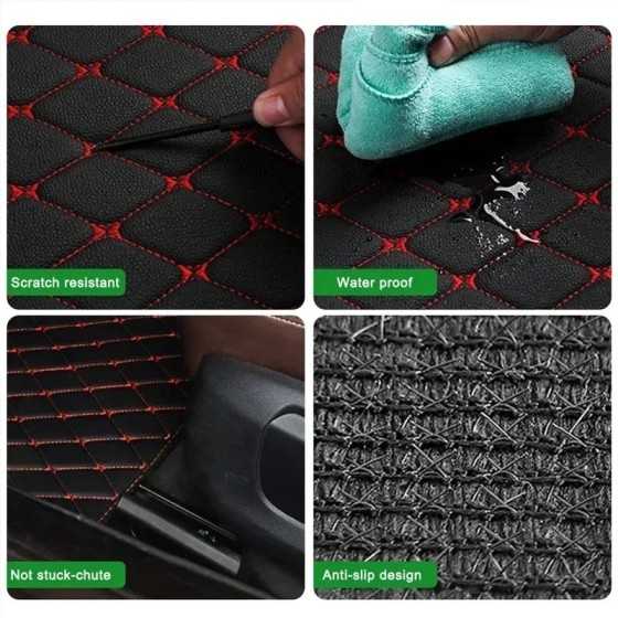 Alfombrilla antideslizante de cuero PU para el suelo del coche, almoha Alfombrilla antideslizante de cuero PU para el suelo del coche, almoha
