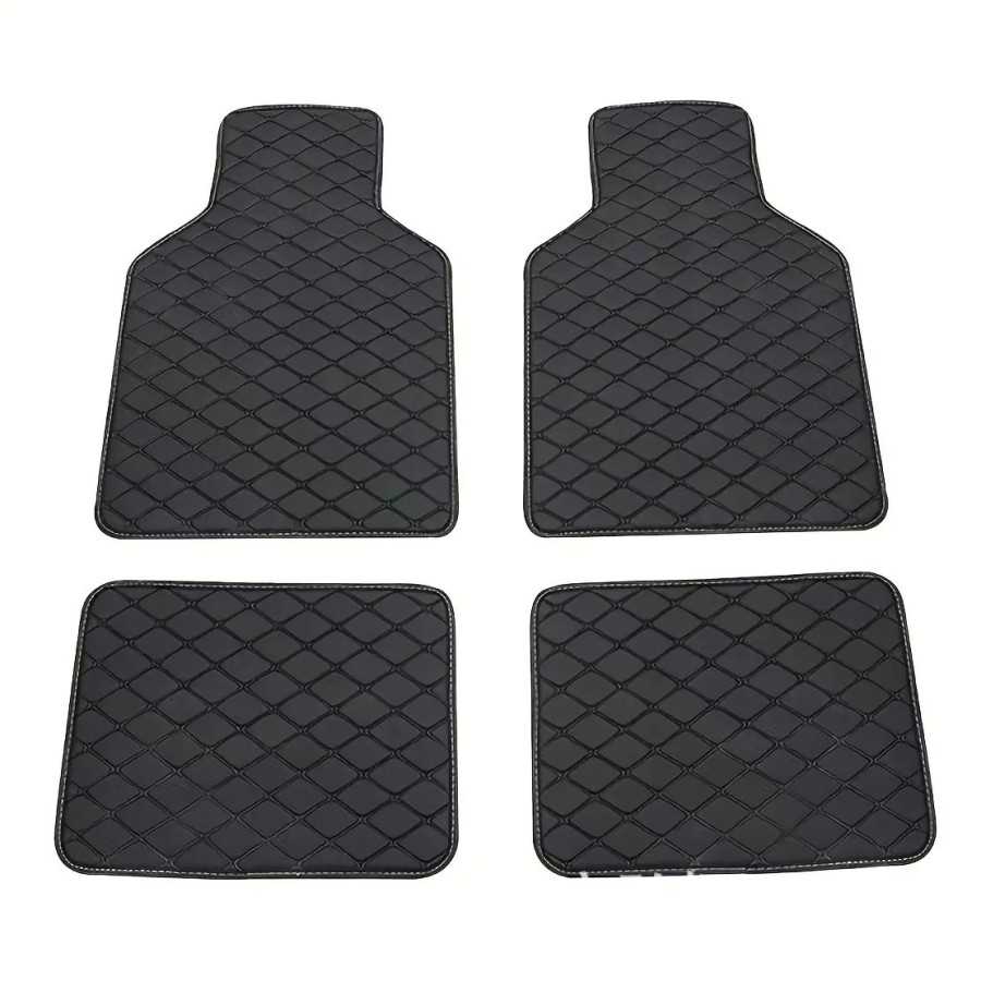 Alfombrilla antideslizante de cuero PU para el suelo del coche, almoha