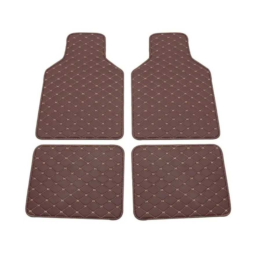 Alfombrilla antideslizante de cuero PU para el suelo del coche, almoha