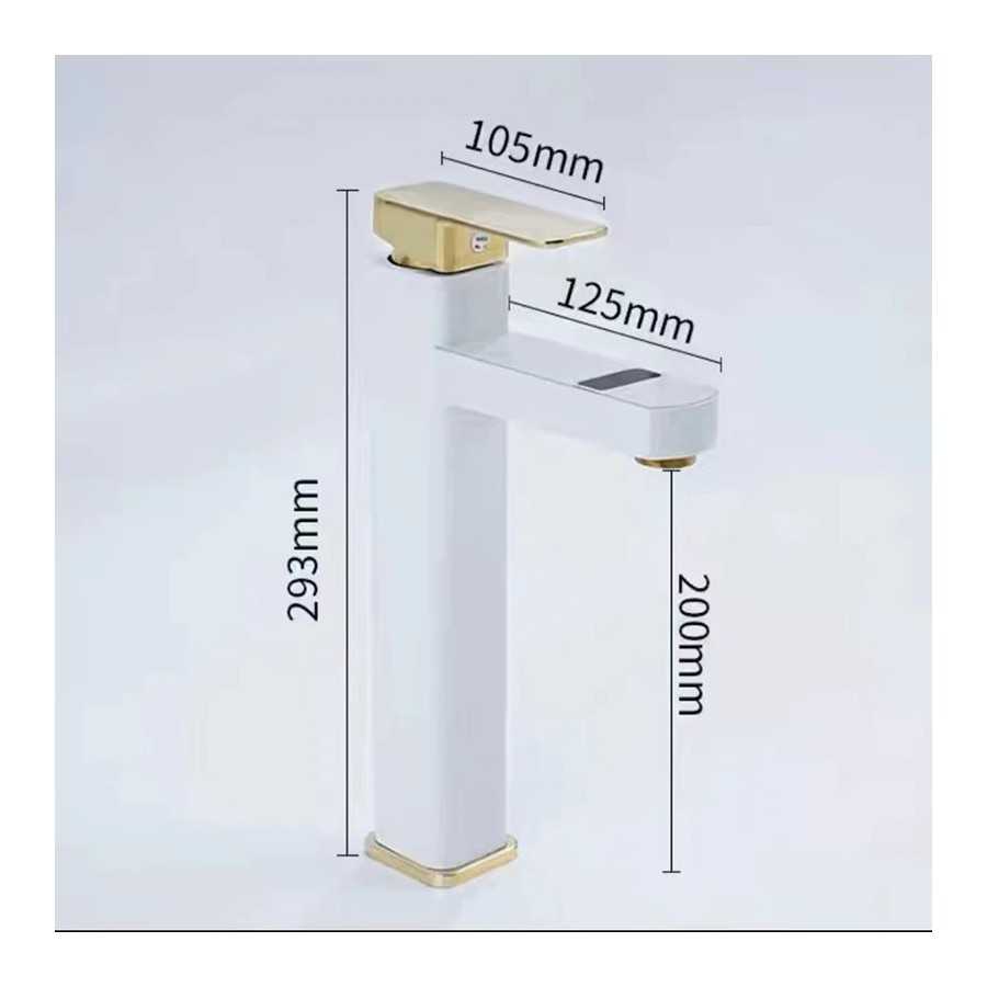 Grifo Digital para lavabo, accesorio con botón táctil, temperatura de