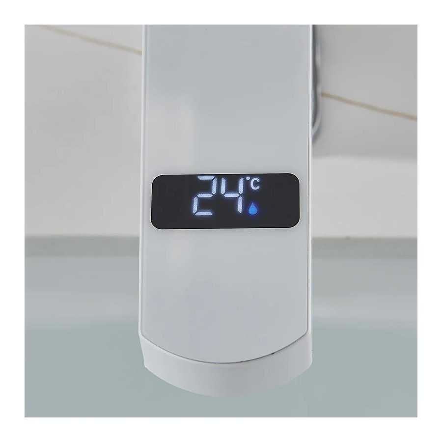 Grifo Digital para lavabo, accesorio con botón táctil, temperatura de