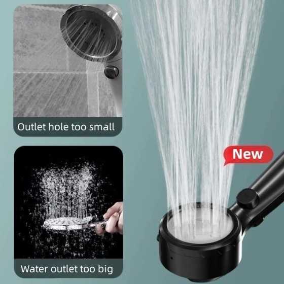 Cabezal de ducha inteligente ajustable con 4 modos, pantalla LED de te