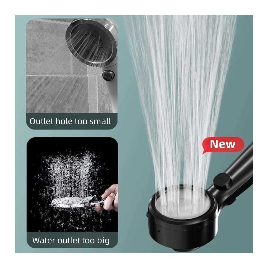 Cabezal de ducha inteligente ajustable con 4 modos, pantalla LED de te