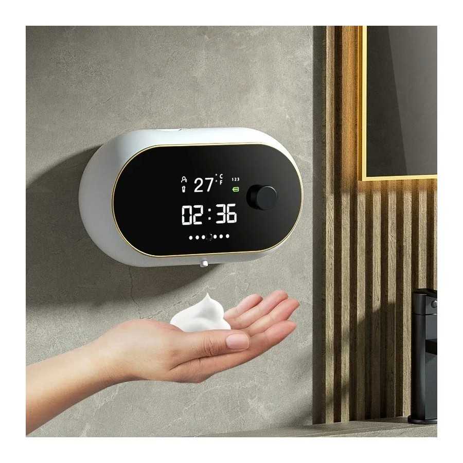 Dispensador automático de jabón de espuma para baño, dispositivo con S