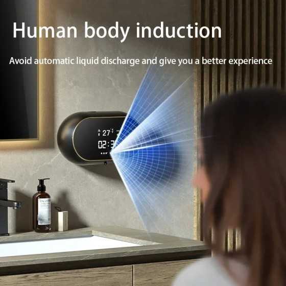 Dispensador automático de jabón de espuma para baño, dispositivo con S