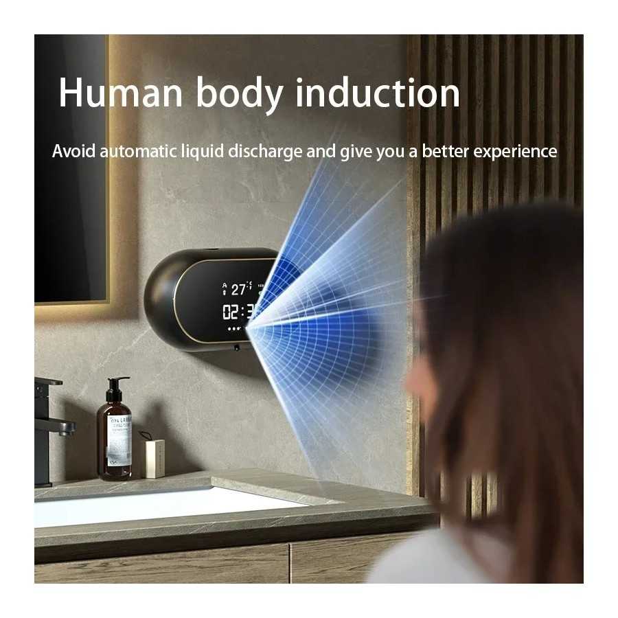 Dispensador automático de jabón de espuma para baño, dispositivo con S