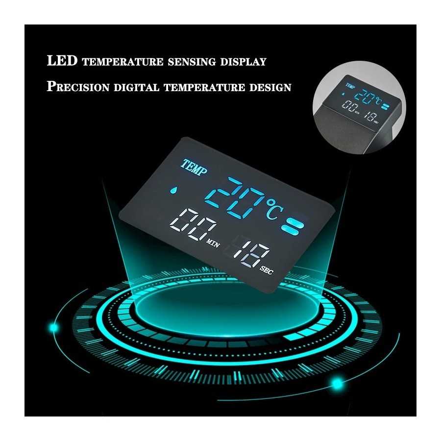 Grifo de lavabo con pantalla Digital inteligente, grifería de cascada