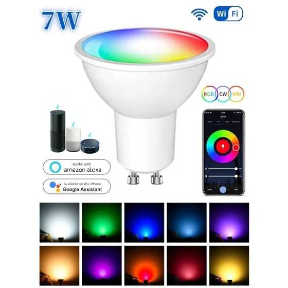 Bombilla LED con WIFI para el hogar, Bombilla regulable con Control po
