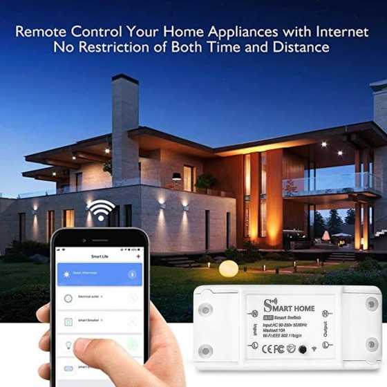 Interruptor inteligente con WiFi para el hogar, dispositivo inalámbric Interruptor inteligente con WiFi para el hogar, dispositivo inalámbric