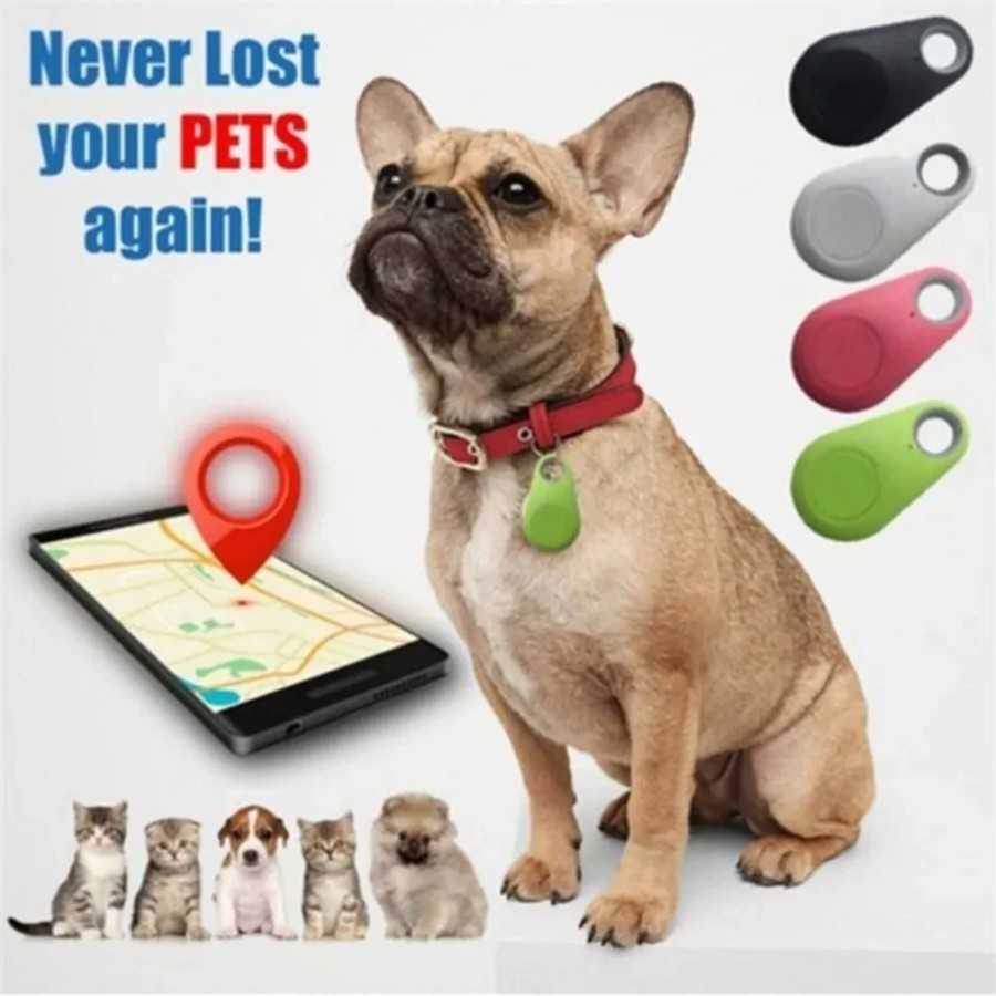 Minirastreador con GPS para perro, dispositivo antipérdida redondo con