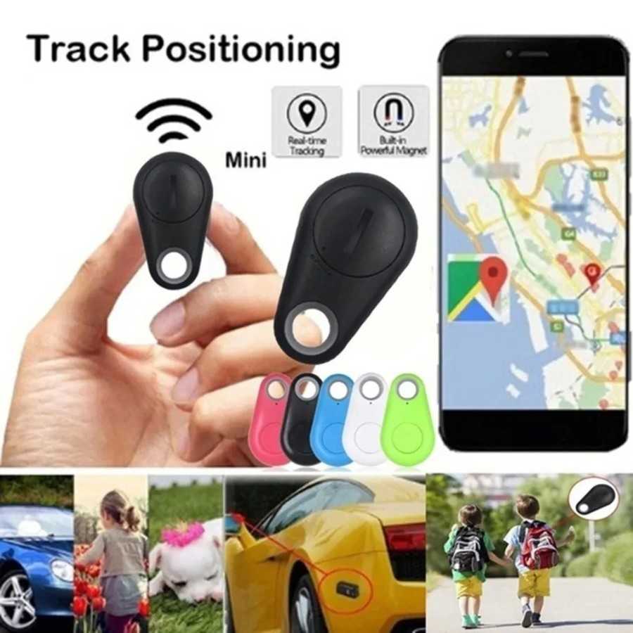 Minirastreador con GPS para perro, dispositivo antipérdida redondo con