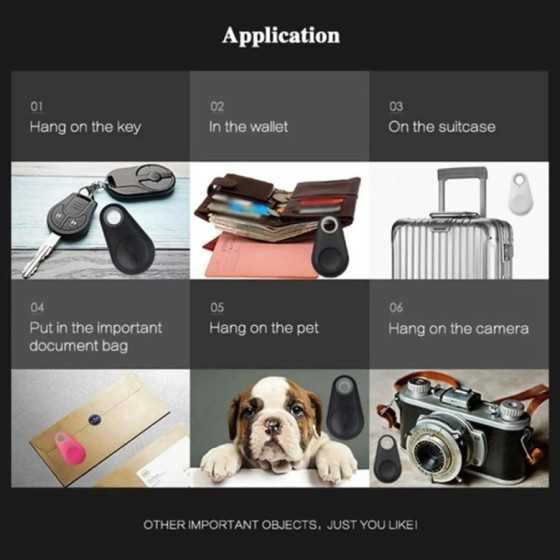 Minirastreador con GPS para perro, dispositivo antipérdida redondo con