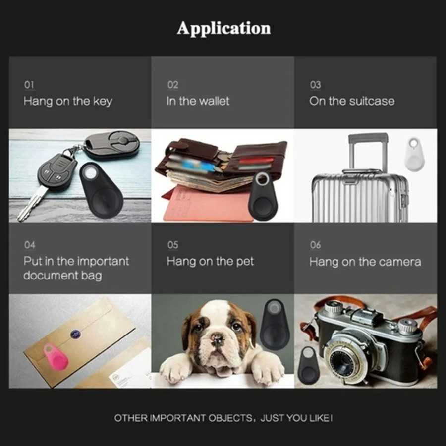 Minirastreador con GPS para perro, dispositivo antipérdida redondo con