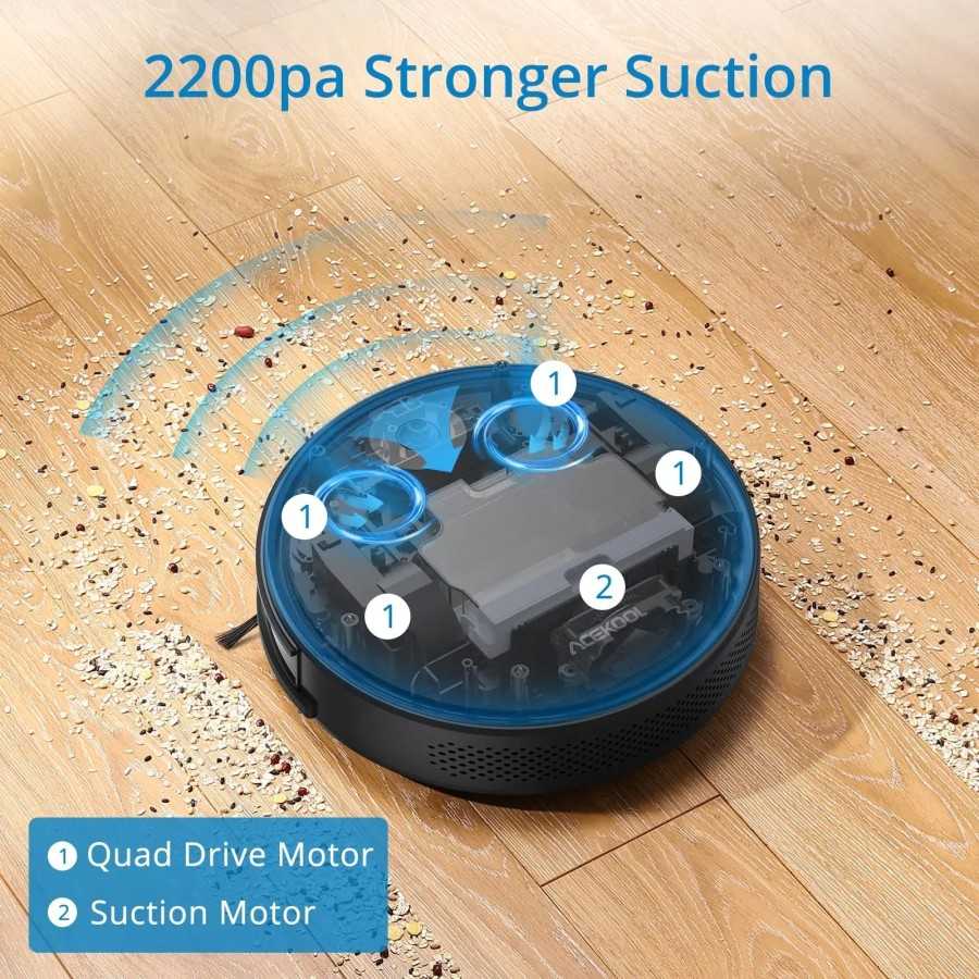 Robot aspirador de succión potente, aspiradora robótica Superfina sile