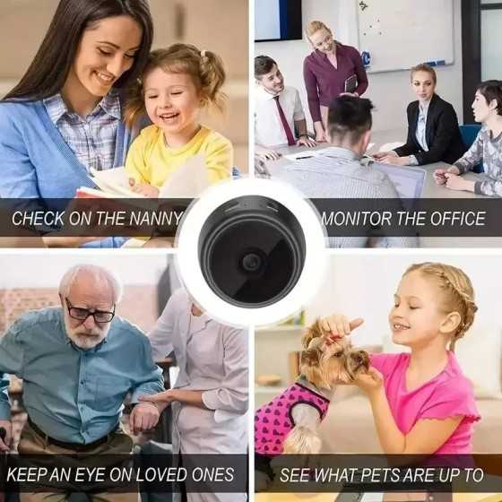 Minicámara A9 1080P HD versión nocturna, Monitor inalámbrico, videocám