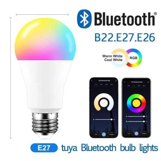 Bombilla LED con Bluetooth, lámpara de cambio de Color Compatible con
