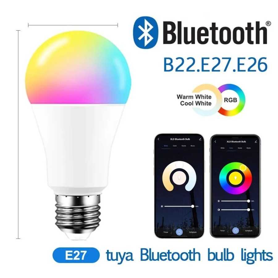 Bombilla LED con Bluetooth, lámpara de cambio de Color Compatible con