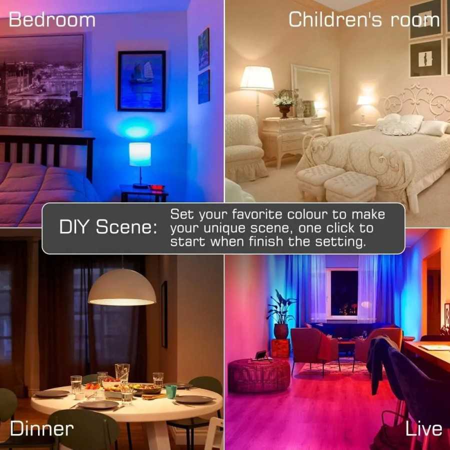 Bombilla LED con Bluetooth, lámpara de cambio de Color Compatible con