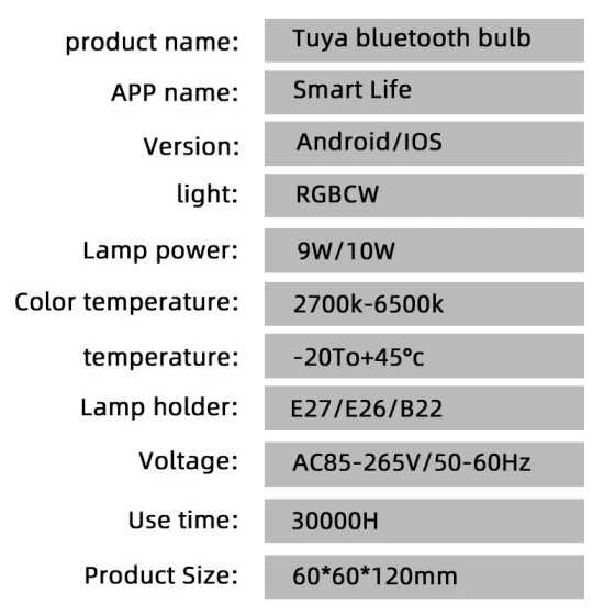 Bombilla LED con Bluetooth, lámpara de cambio de Color Compatible con