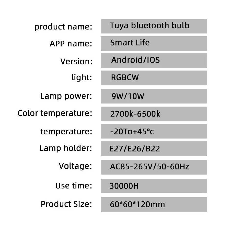 Bombilla LED con Bluetooth, lámpara de cambio de Color Compatible con