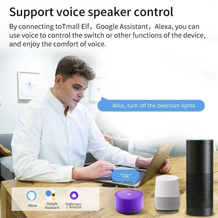 Mini interruptor inteligente Tuya con WiFi, dispositivo de automatizac