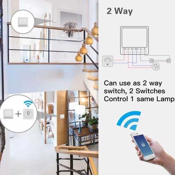 Mini interruptor inteligente Tuya con WiFi, dispositivo de automatizac