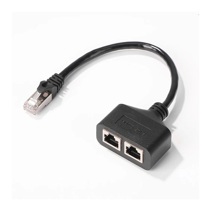 Convertidor divisor de Cable RJ45, adaptador de extensión de Cable de 