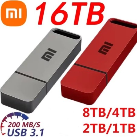 Xiaomi-memoria USB portátil de alta velocidad, Pendrive de Metal OTG 3,1, 16TB, 8TB, 4TB, 2TB, tipo C, resistente al agua