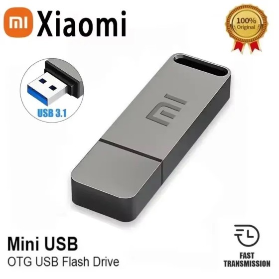 Xiaomi-memoria USB portátil de alta velocidad, Pendrive de Metal OTG 3