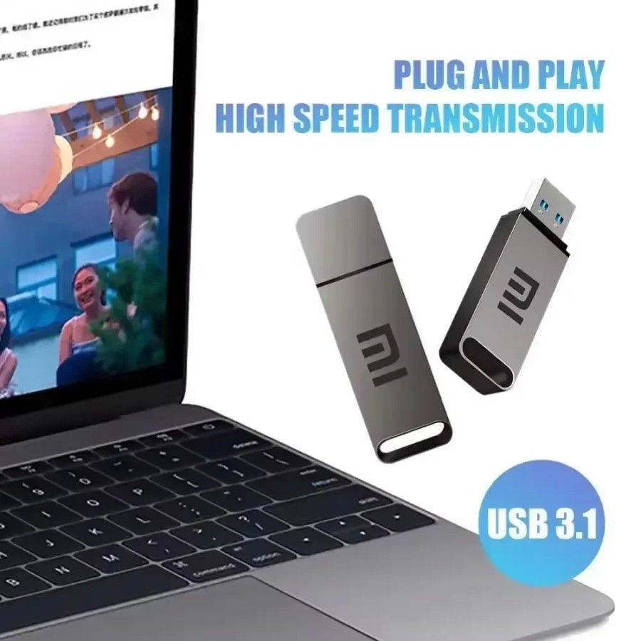 Xiaomi-memoria USB portátil de alta velocidad, Pendrive de Metal OTG 3