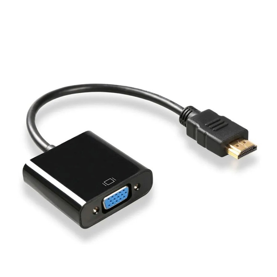Adaptador HDMI A VGA de alta velocidad, convertidor HDTV A macho A VGA