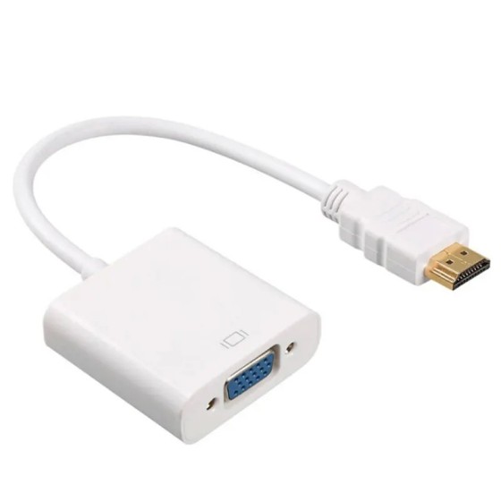 Adaptador HDMI A VGA de alta velocidad, convertidor HDTV A macho A VGA