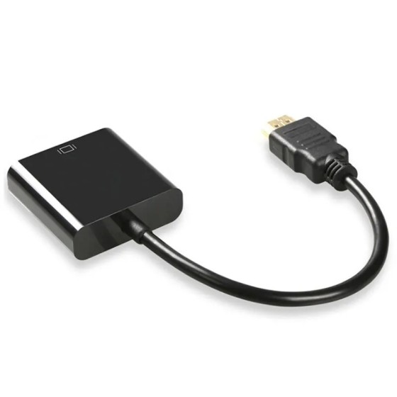 Adaptador HDMI A VGA de alta velocidad, convertidor HDTV A macho A VGA