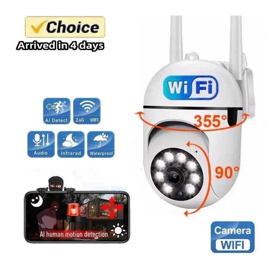 Cámara WiFi de pared Visión nocturna Punto de acceso 2.4G 360 ° Cámara