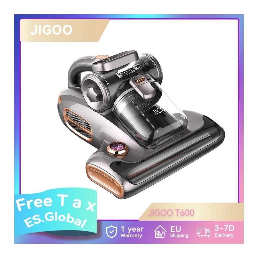 JIGOO-aspiradora inteligente antiácaros T600 de doble copa, aspiradora