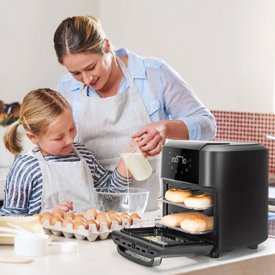 Freidora de Aire 12L Gran Capacidad, Horno de Aire Multifunción, Inclu