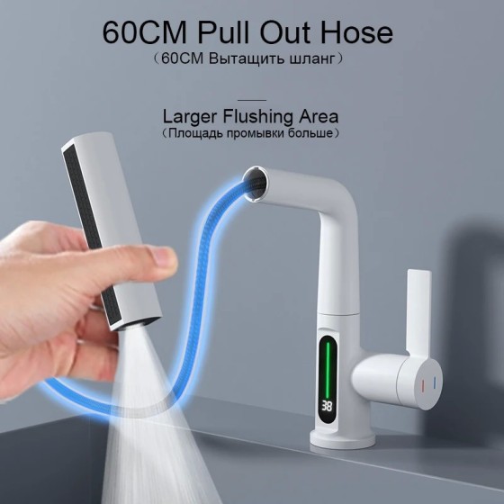 Shinesia-grifo de lavabo de lluvia con pantalla Digital LCD inteligent Shinesia-grifo de lavabo de lluvia con pantalla Digital LCD inteligent