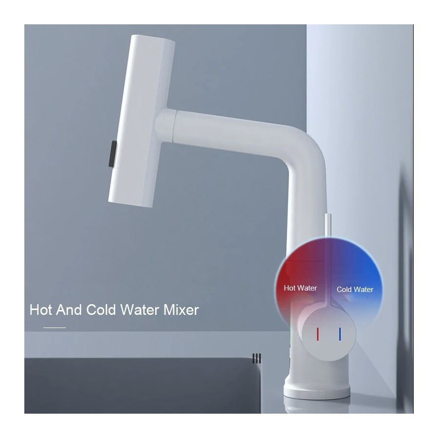 Shinesia-grifo de lavabo de lluvia con pantalla Digital LCD inteligent