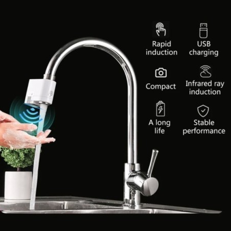 Ahorro de agua de inducción automática para cocina y baño, boquilla de grifo para Dispositivo de Sensor inteligente, ajustable, 
