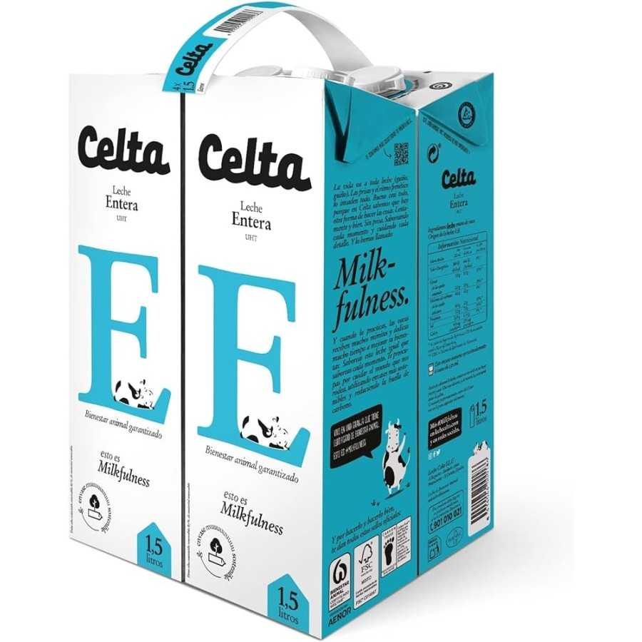 Pack 4 Leche Entera Celta 1,5 litro