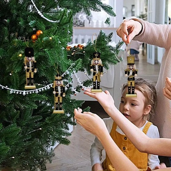 Cascanueces de madera para Navidad, adorno de Cascanueces de Navidad, 