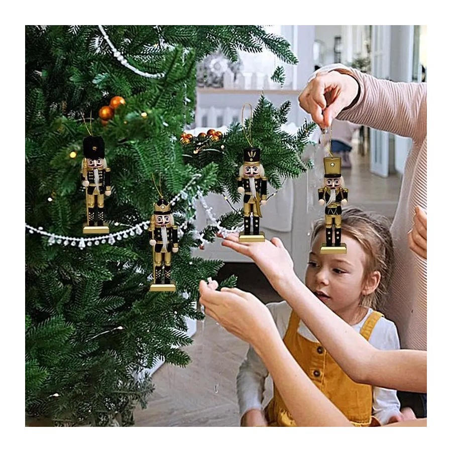 Cascanueces de madera para Navidad, adorno de Cascanueces de Navidad, 