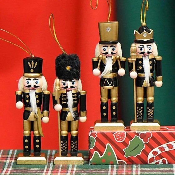 Cascanueces de madera para Navidad, adorno de Cascanueces de Navidad, 