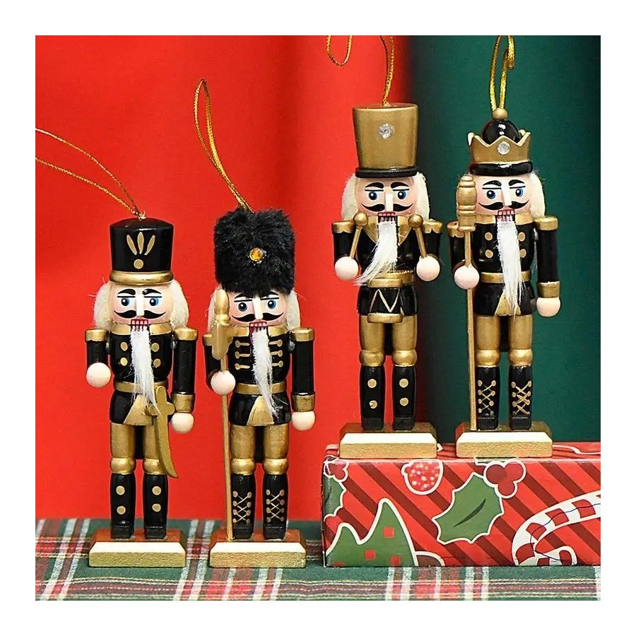 Cascanueces de madera para Navidad, adorno de Cascanueces de Navidad, 