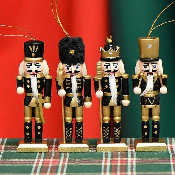 Cascanueces de madera para Navidad, adorno de Cascanueces de Navidad, 